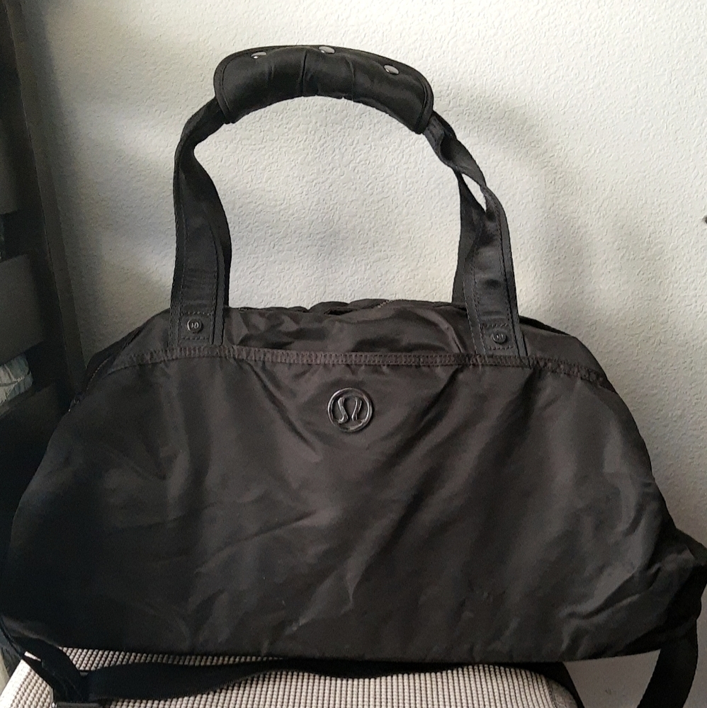 Lululemon Black Nylon Duffle Gym Bag